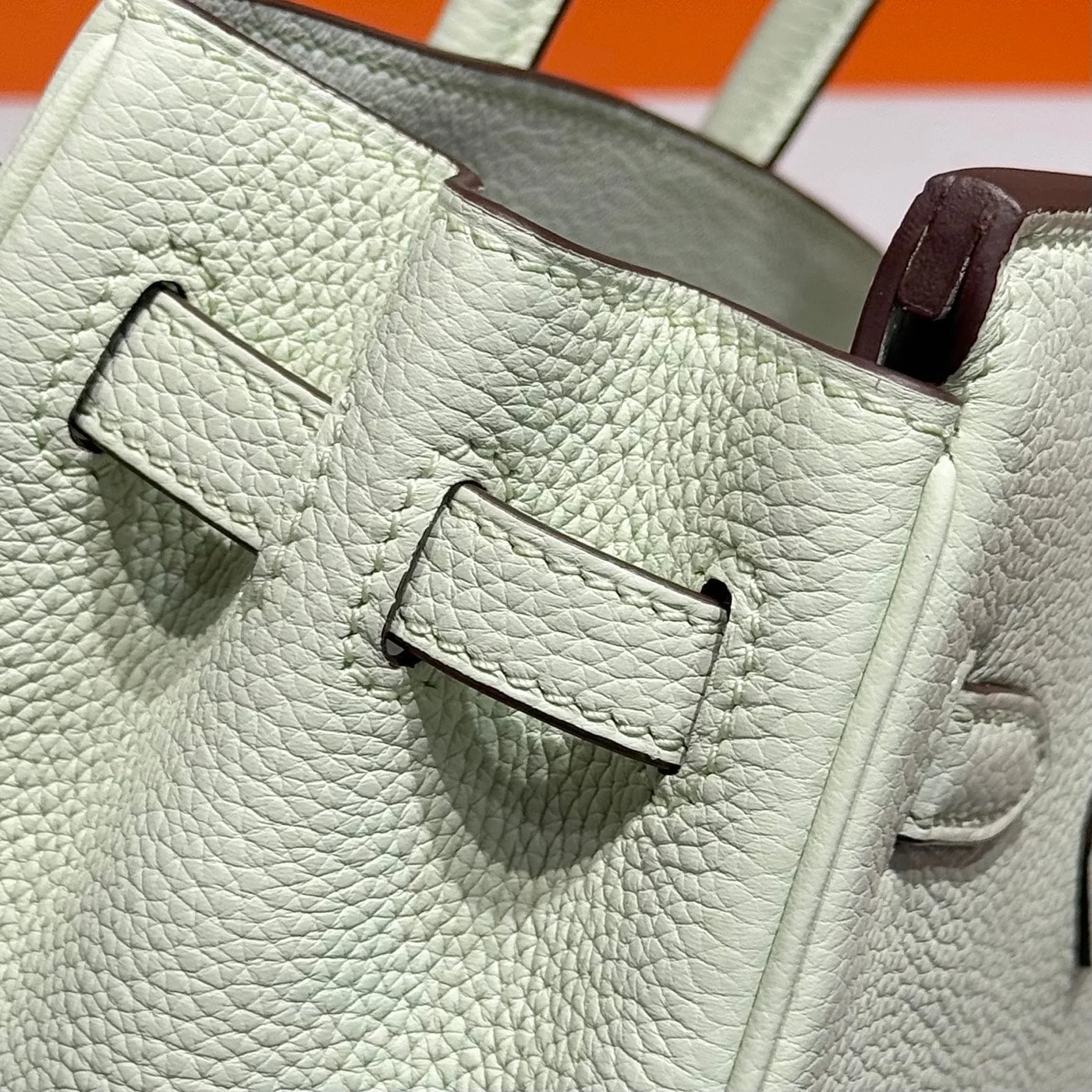 Hermès Birkin 25 In Light Mint Green Silver Hardware Bag product view 7