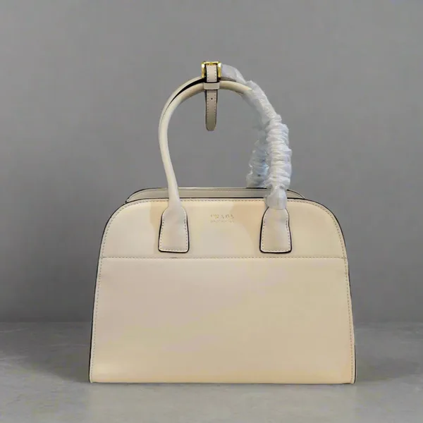 Prada Medium Galleria Bag 28 In Cider Brown Smooth Calfskin Gold Hardware product photo