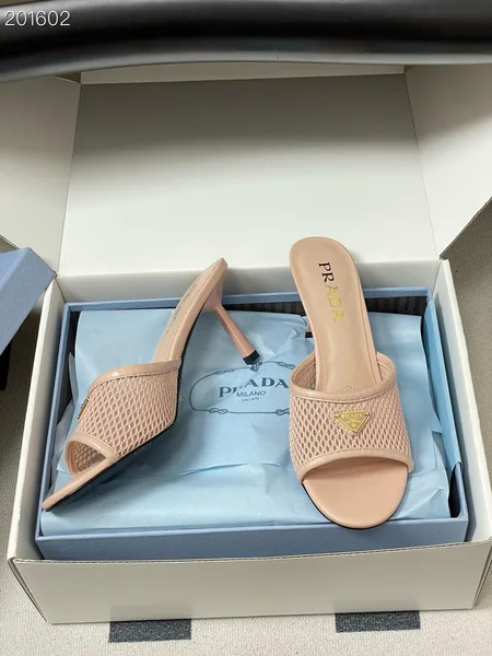 Prada Heeled Slides Pink product photo