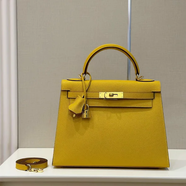 Hermès Kelly 25 Lime Fluo Yellow Epsom Gold Hardware Bag product photo