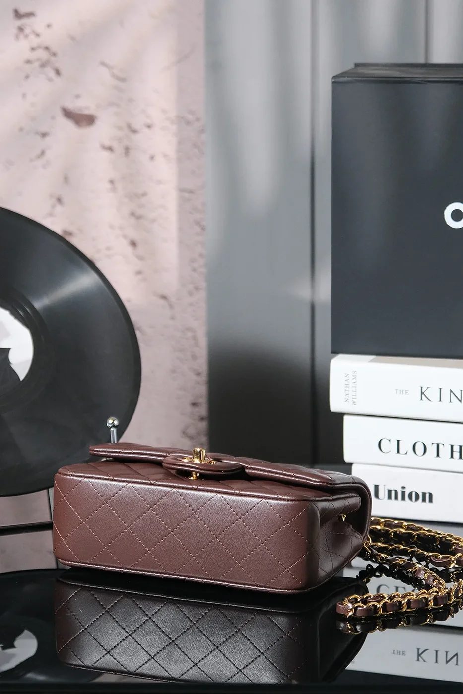 Chanel classic Maroon Color with gold hardware Bag product view 4