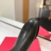 Valentino Women Black Leather Knee High Boots — Low-Heel Ankle-Strap Style product view 2