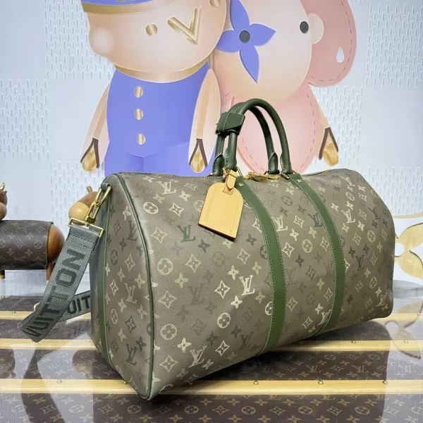 Louis Vuitton Keepall Bandoulière Khaki Green Monogram Bag product view 3