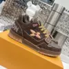 Louis Vuitton Women Brown Leather Sparkle Strap Sneakers product view 3