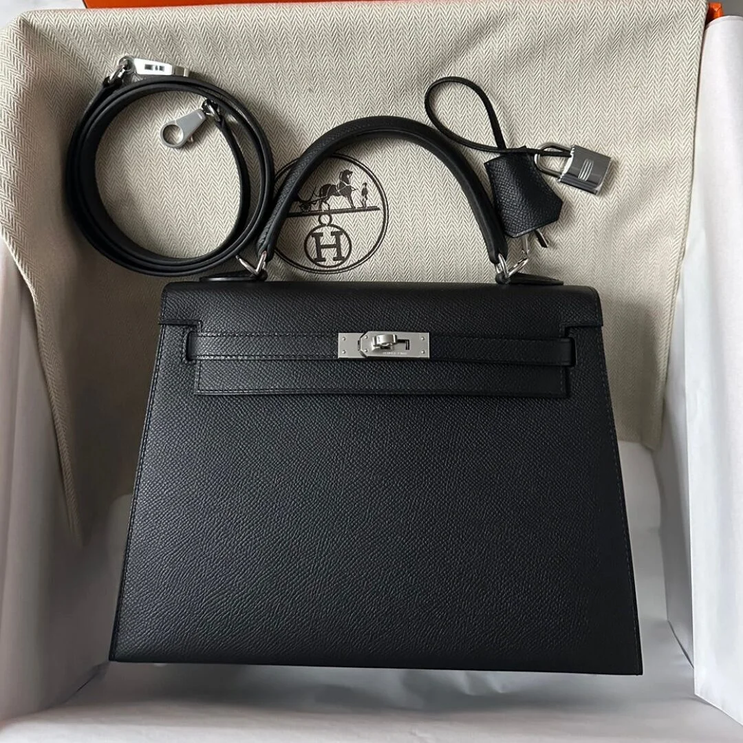 Hermès 25 Black Epsom Bag product view 1