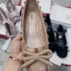 Valentino Women Nude Patent Leather Studded Flats product view 3