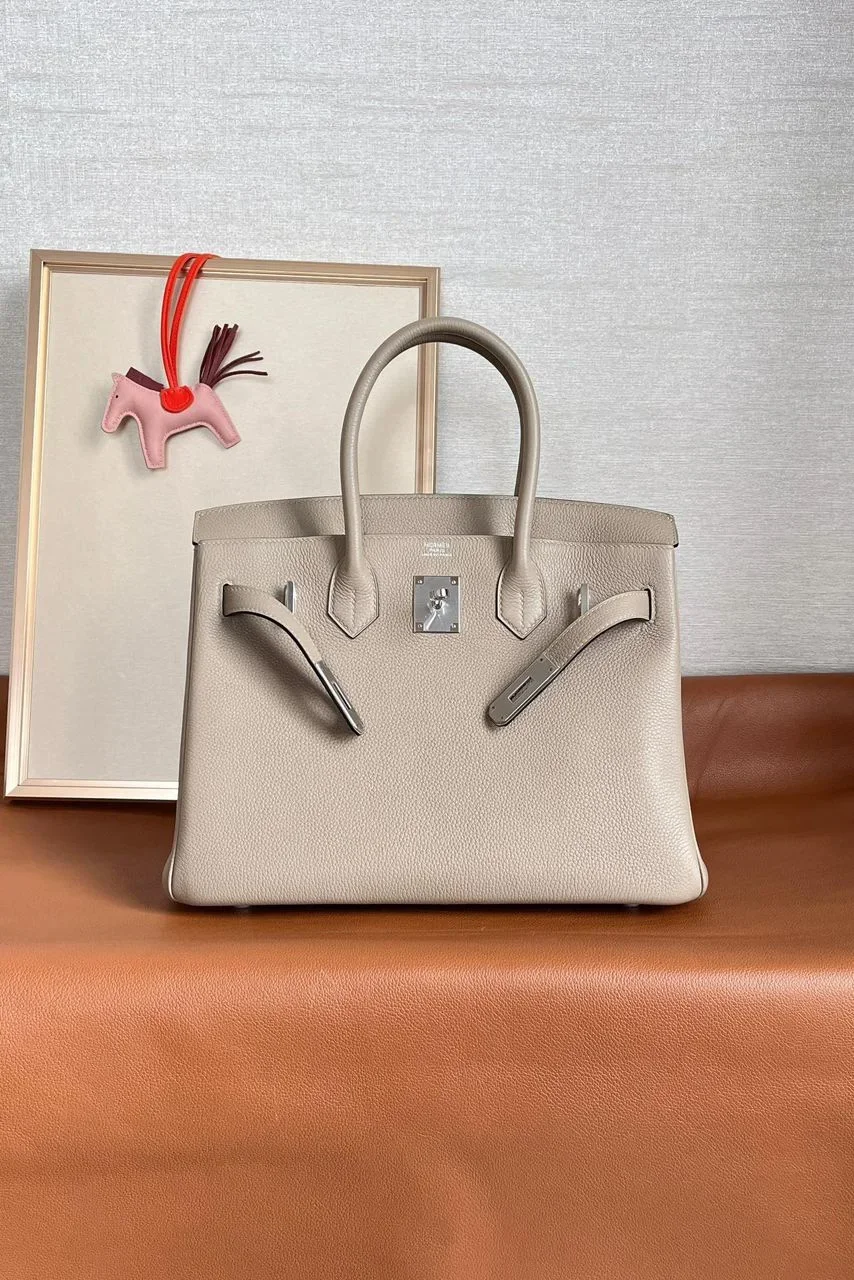 Hermès 30 cm Gris Tourterelle Palladium hardware Bag product view 1