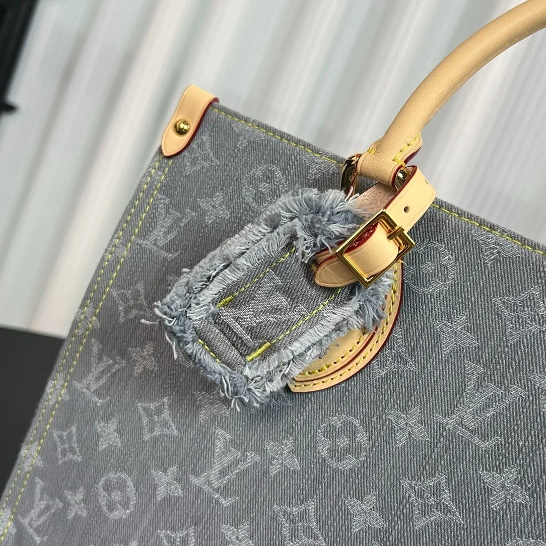 Louis Vuitton OnTheGo MM Monogram Denim canvas Bag product view 8