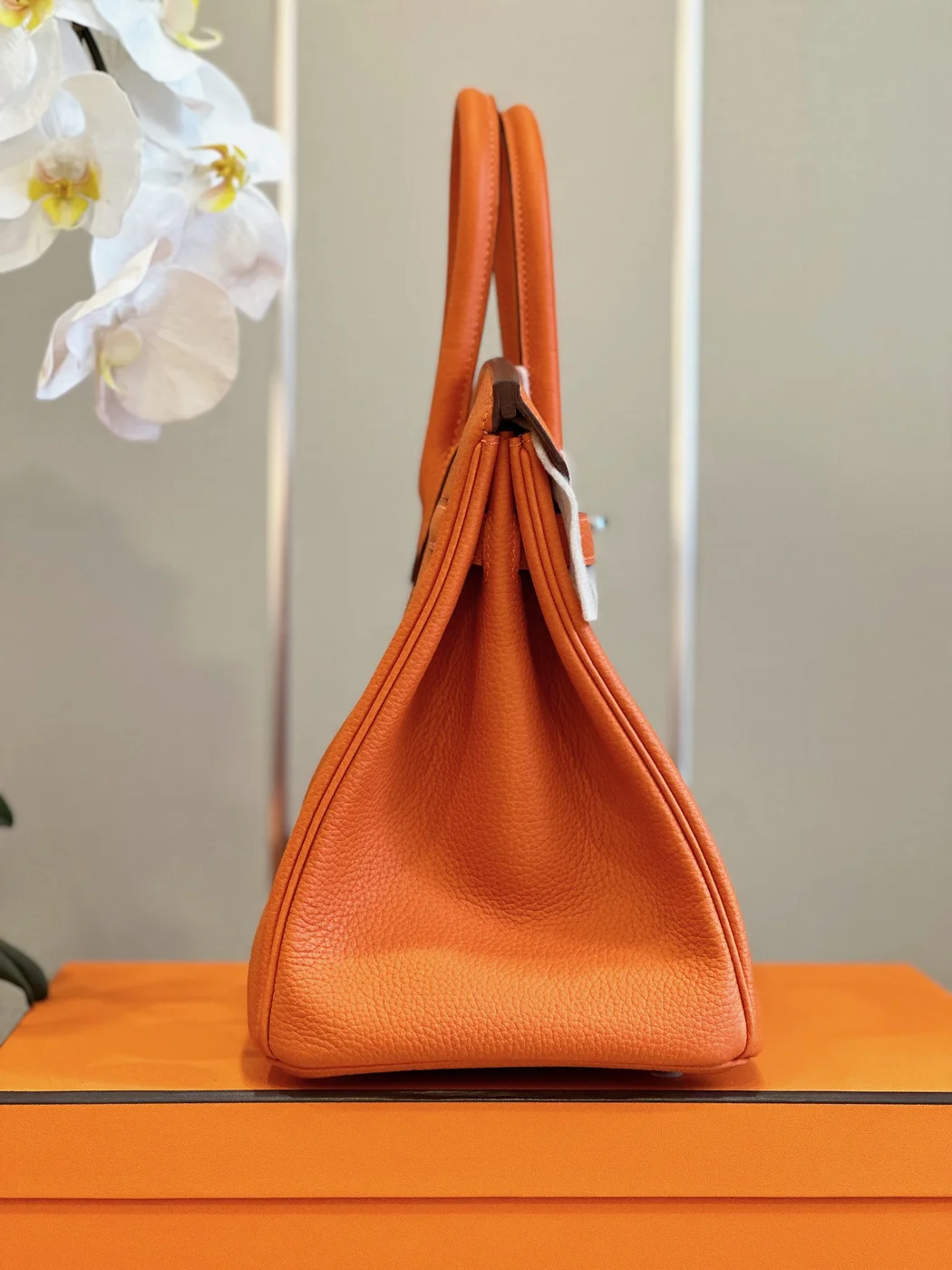 Hermès Birkin 30 Orange Palladium Hardware Bag product view 6