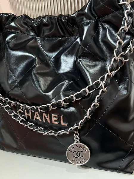 Chanel 22 Small Black Silver Hardware Bag product view 7