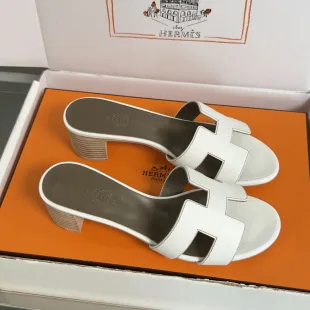 Hermès Oran Heeled Sandals White product photo
