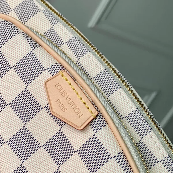 Louis Vuitton Keepit Bumbag 29 In White Grey Checkerboard Pattern Damier Azur Coated Canvas Bag product view 2