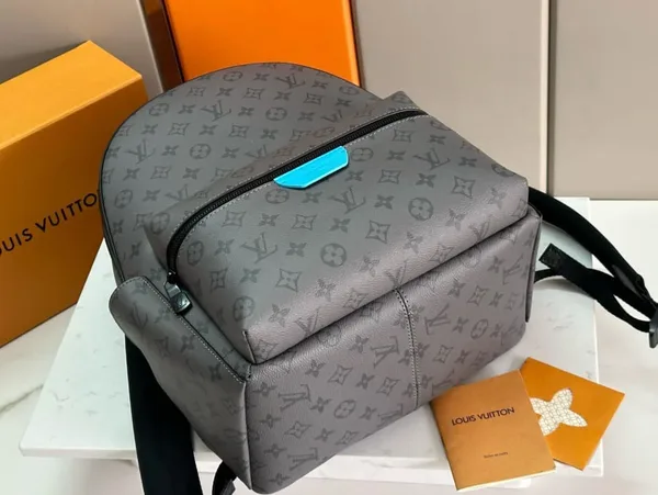 Louis Vuitton Discovery Backpack PM — Gray with Turquoise Accent product view 4