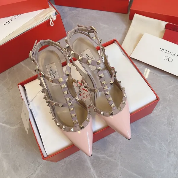 Valentino Women Pink Patent Leather Studded Pumps product photo