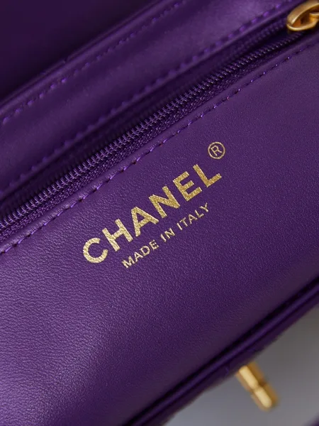 Chanel Kelly Mini 19 Bag In Indigo Purple Calfskin product view 7