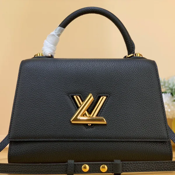 Louis Vuitton Twist Handle Woman’s Black Handbags 17x25x11cm product photo