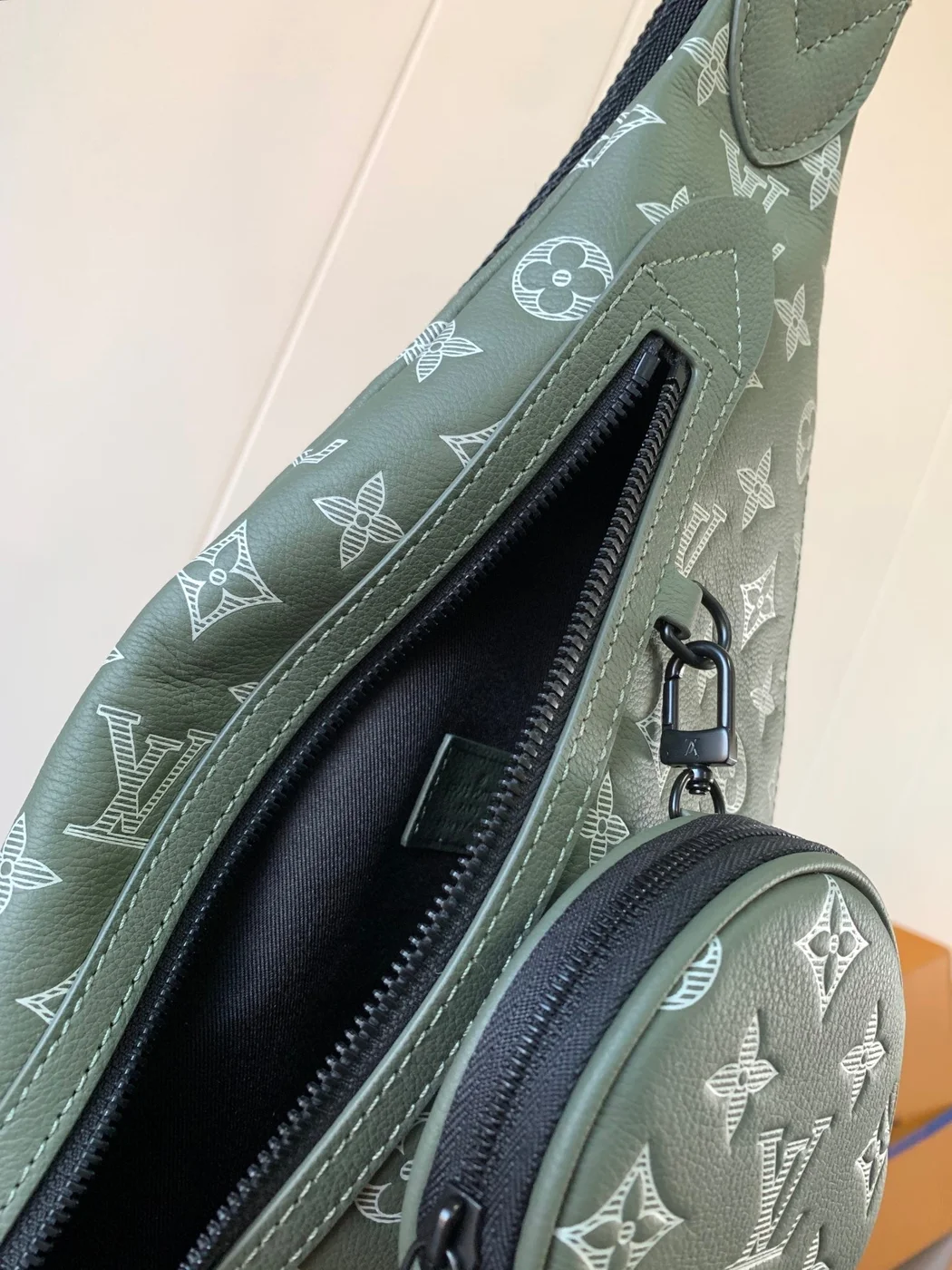 Louis Vuitton Duo Crossbag Bag 42 In Green And White Monogram Shadow Cowhide product view 8