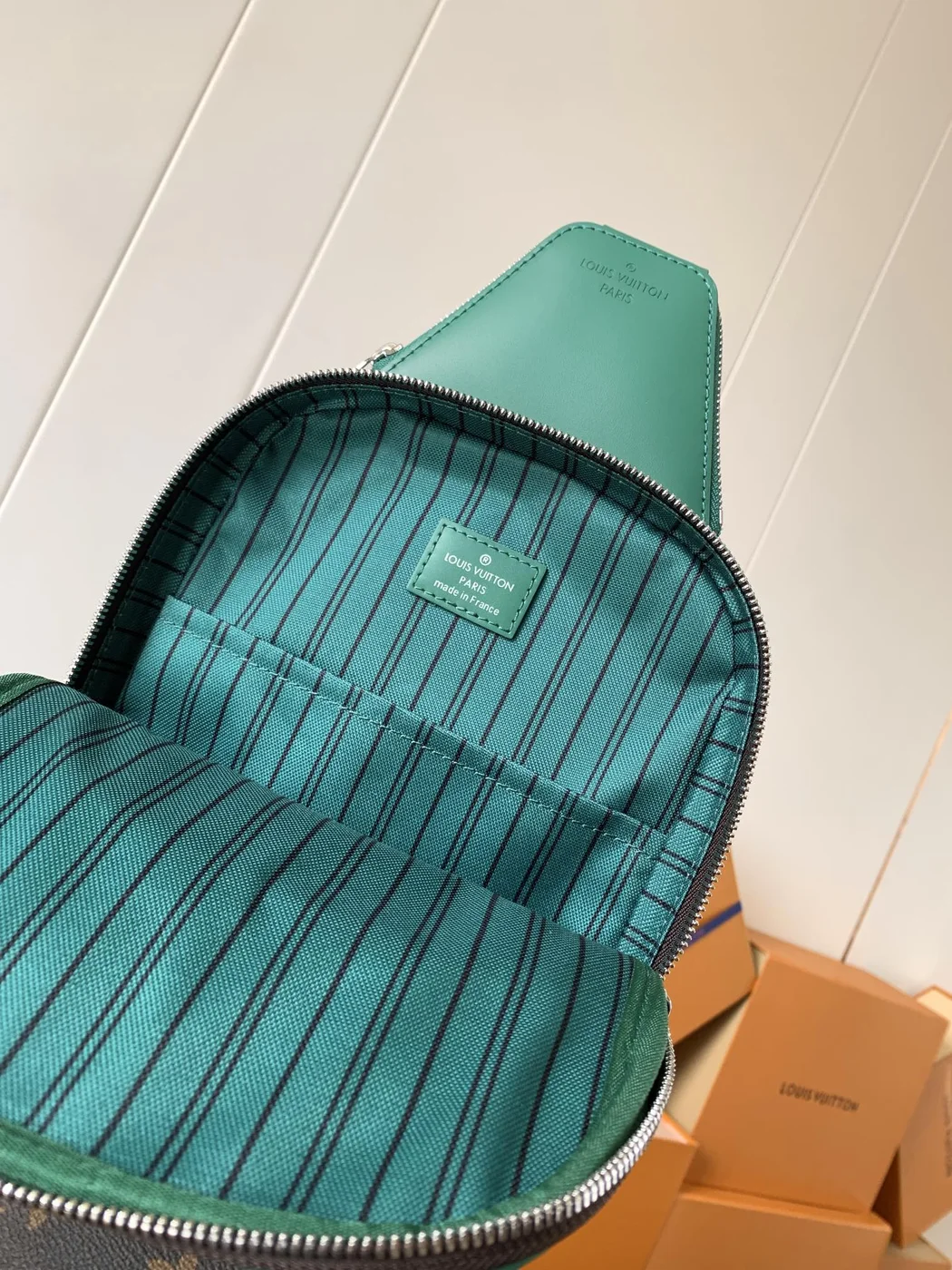 Louis Vuitton Avenue Slingbag 31 In Brown Mix Green Damier Graphite Canvas Bag product view 8