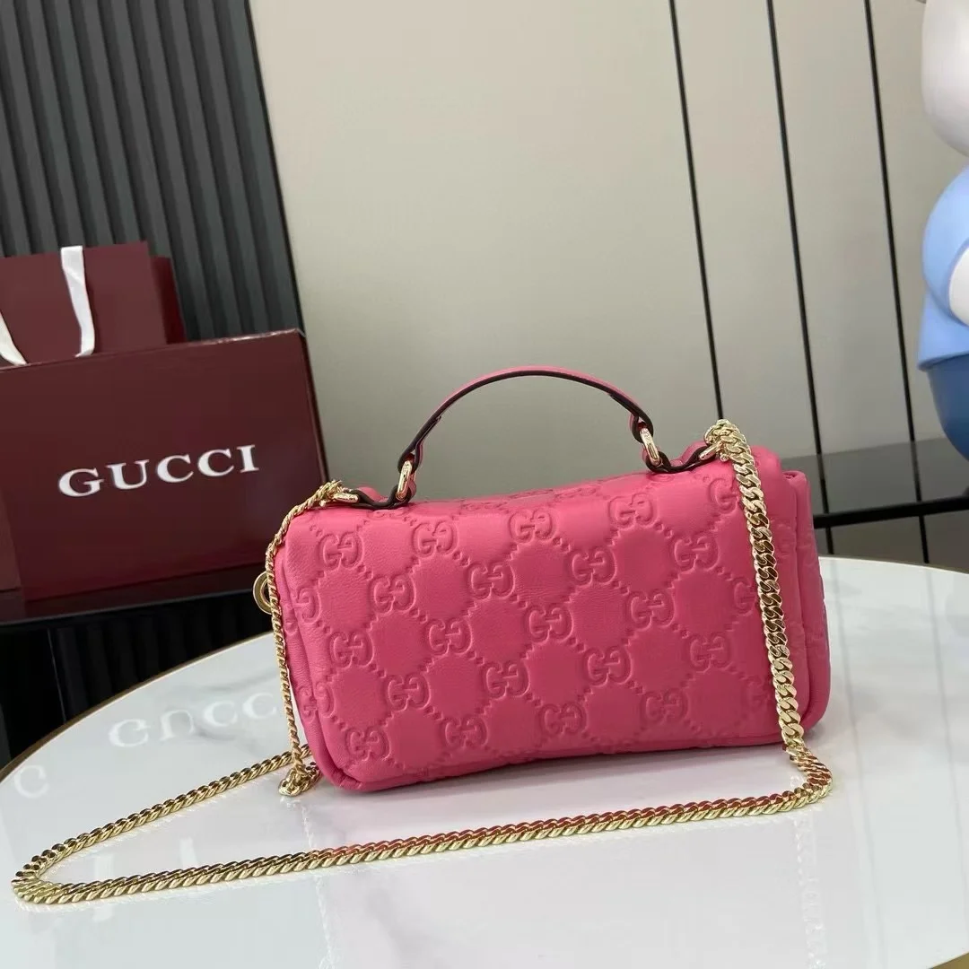 Gucci Milano Small leather shoulder bag in pink product view 2