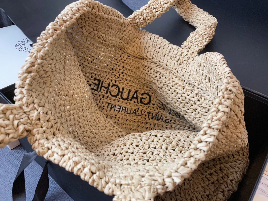 Saint Laurent Rive Gauche Linen Tote Bag product view 6