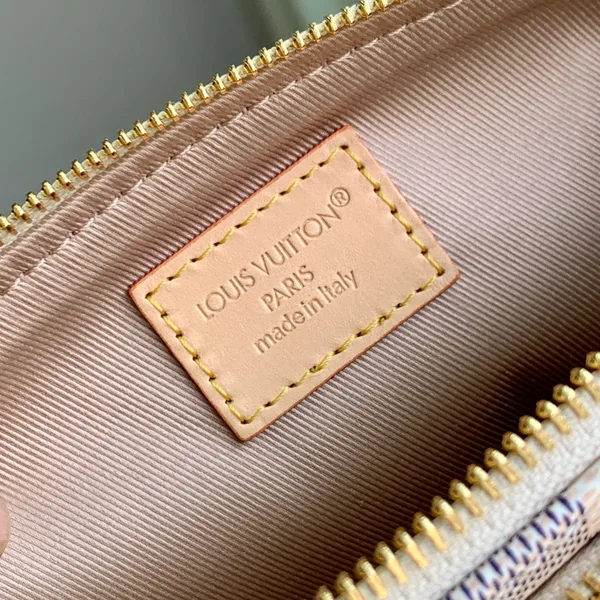 Louis Vuitton Keepit Bumbag 29 In White Grey Checkerboard Pattern Damier Azur Coated Canvas Bag product view 7