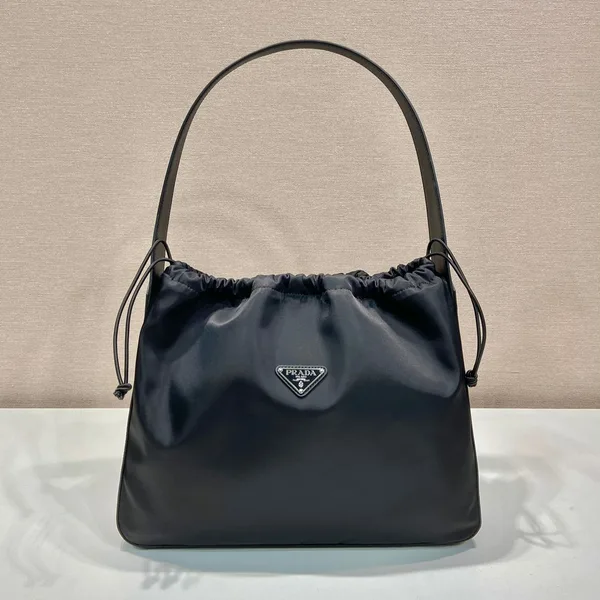 Prada Large Drawstring Bag 37 In Black Re-Nylon product photo
