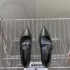 Hermès Women Black Leather Pointed Toe Flats product view 2