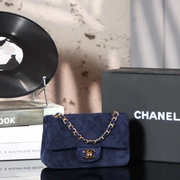 Chanel Vintage Double Flap Bag Suede product photo
