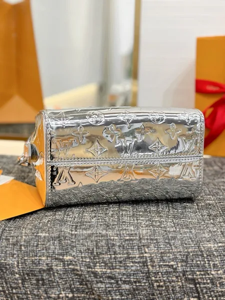 Louis Vuitton Alma Bag Metallic Silver Monogram product view 3