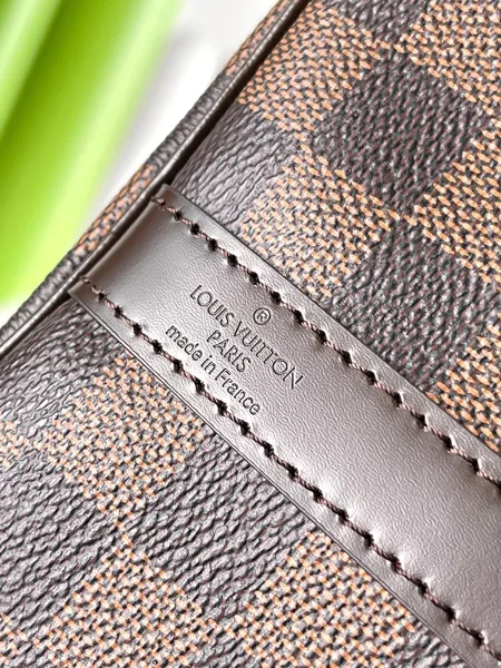 Louis Vuitton Speedy BANDOLIÈRE 30 In Dark Brown Damier Ebene Canvas Gold Lock Bag product view 3