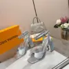 Louis Vuitton Women Silver Leather Heels product view 2