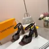 Louis Vuitton Women Brown Monogram Canvas Heels product view 2