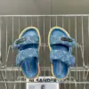 Louis Vuitton Women Blue Denim Leather Sandals product view 2