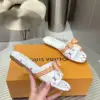 Louis Vuitton Women White Leather Multicolor Monogram Mules product view 6