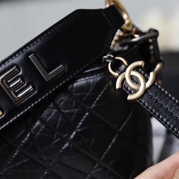 Chanel Gabrielle Handbag With Gold Lock Woman’s 20 cm product view 4