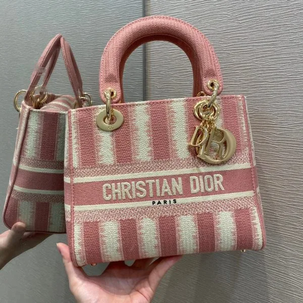 Dior Lady D-Lite Women’s Handbag Pink 24 cm product photo