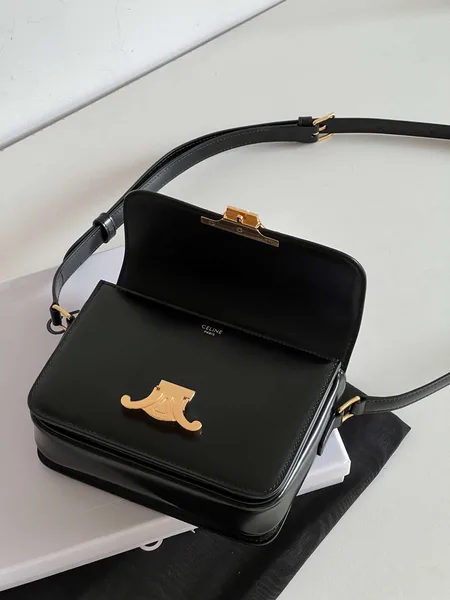 Celine Mini Bag Black Handbag Smooth Leather 19 cm product view 4