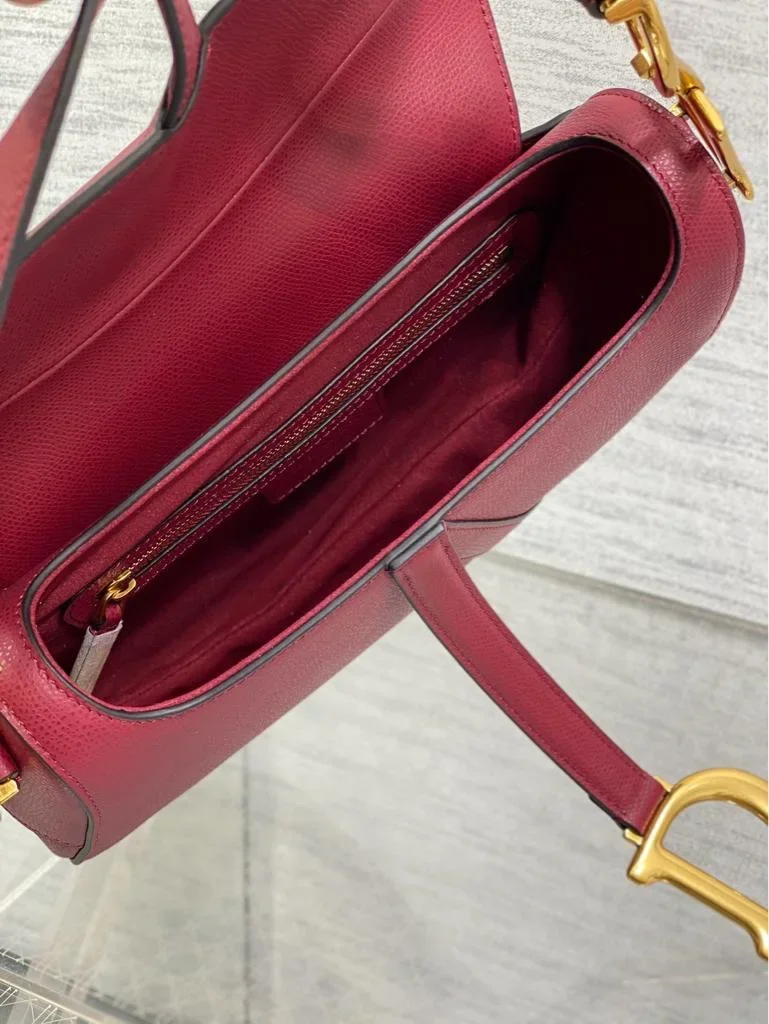 Dior Saddle Bag Red Gold Hardware product view 7