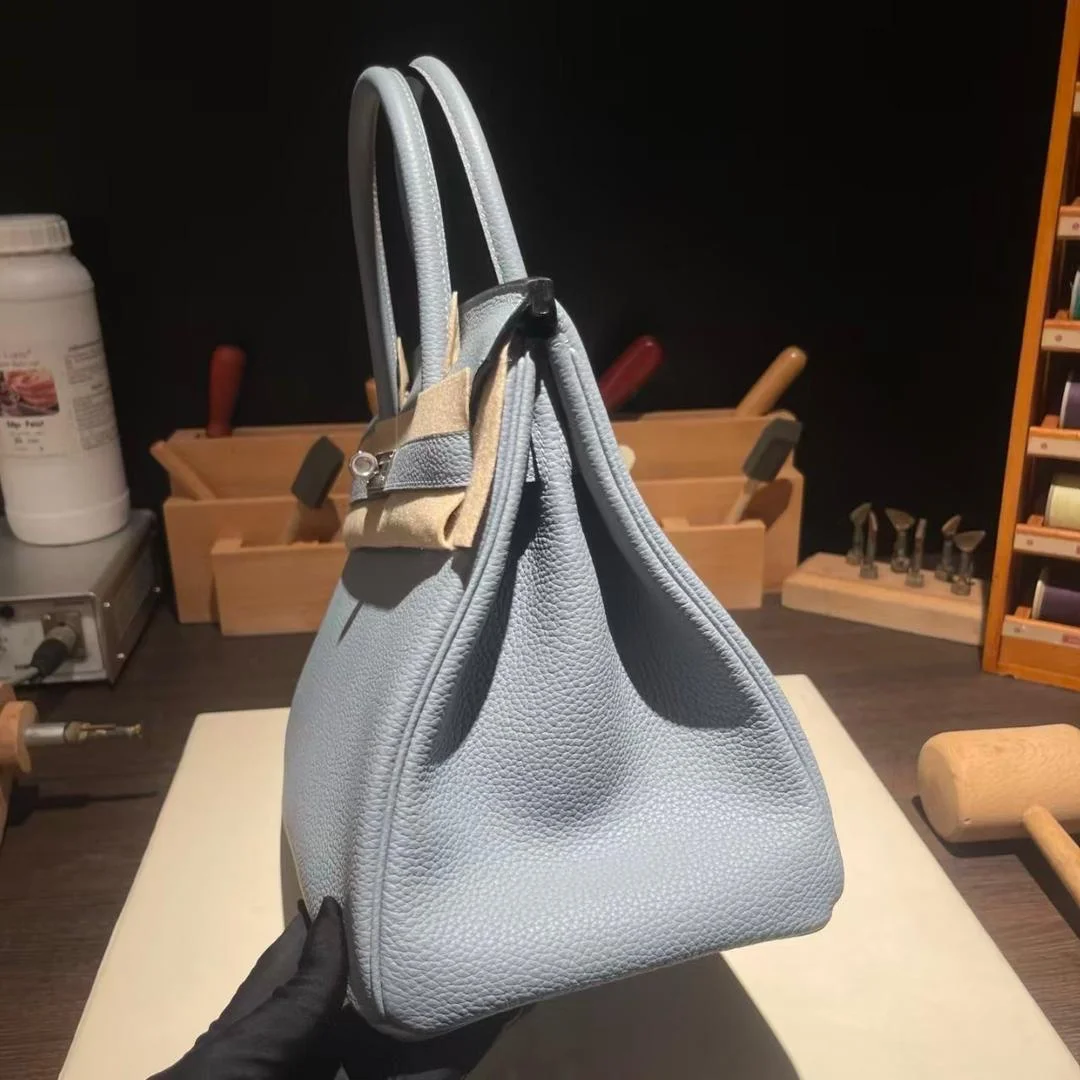 Hermès 25 Cloud Blue* Togo Leather *Silver* Hardware Bag product view 3