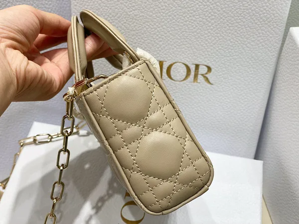Dior Cannage Mini Top-Handle Bag Beige, 16.5 x 6 x 10 cm product view 2