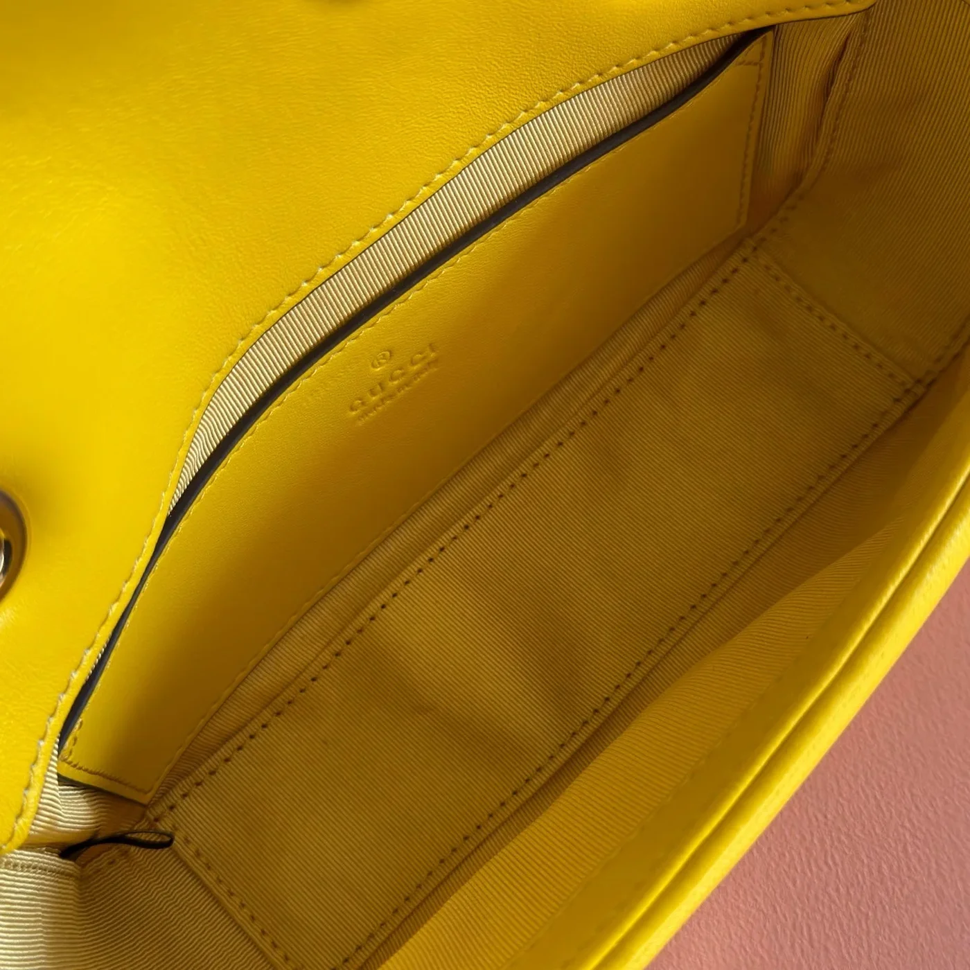 Gucci GG Marmont Bag 22 In Yellow Lambskin product view 7