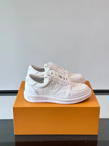 Louis Vuitton Men White Sneakers — Patterned Panels product photo