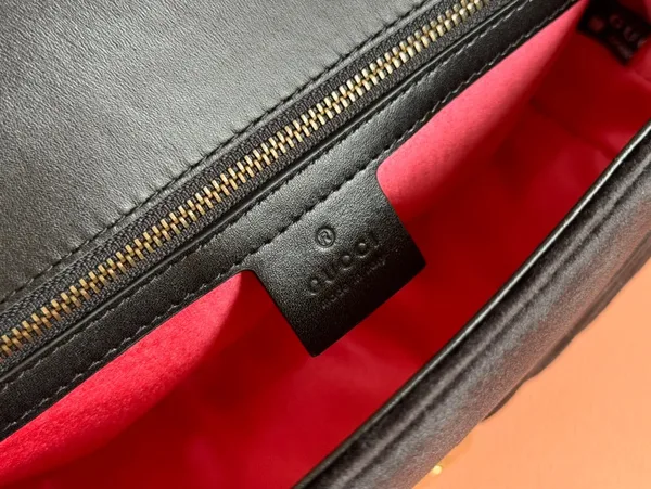 Gucci 26S GG Marmont Matelasse 26 In Black Velvet Bag product view 6
