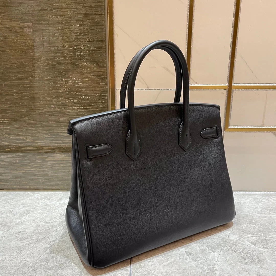 Hermès Birkin 30 cm Black Swift Leather Gold Hardware Bag product view 4