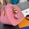 Louis Vuitton Nano Speedy Pink Mini Shiny Leather Handbags 16x10x7.5 cm product view 2