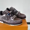 Louis Vuitton Men Brown Textile Sneakers product view 5