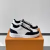 Louis Vuitton Men White Leather Suede Sneakers product view 1