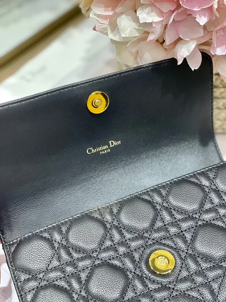 Dior Woc Women’s Black Handbag with Gold Lock 20× .5×3.5 cm product view 2