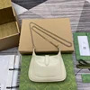 Gucci Jackie Notte Mini Bag 19 In White Cracked Lacquer Calfskin Gold Hardware product view 8