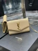 Saint Laurent Grain De Poudre Uptown Chain Wallet White Bag product view 1